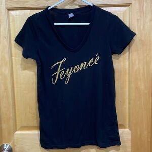 BOGO IYD black FEYONCE short sleeve tee shirt size M v neck
